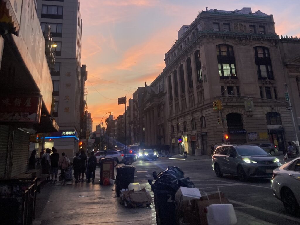 ニューヨークの夕焼け