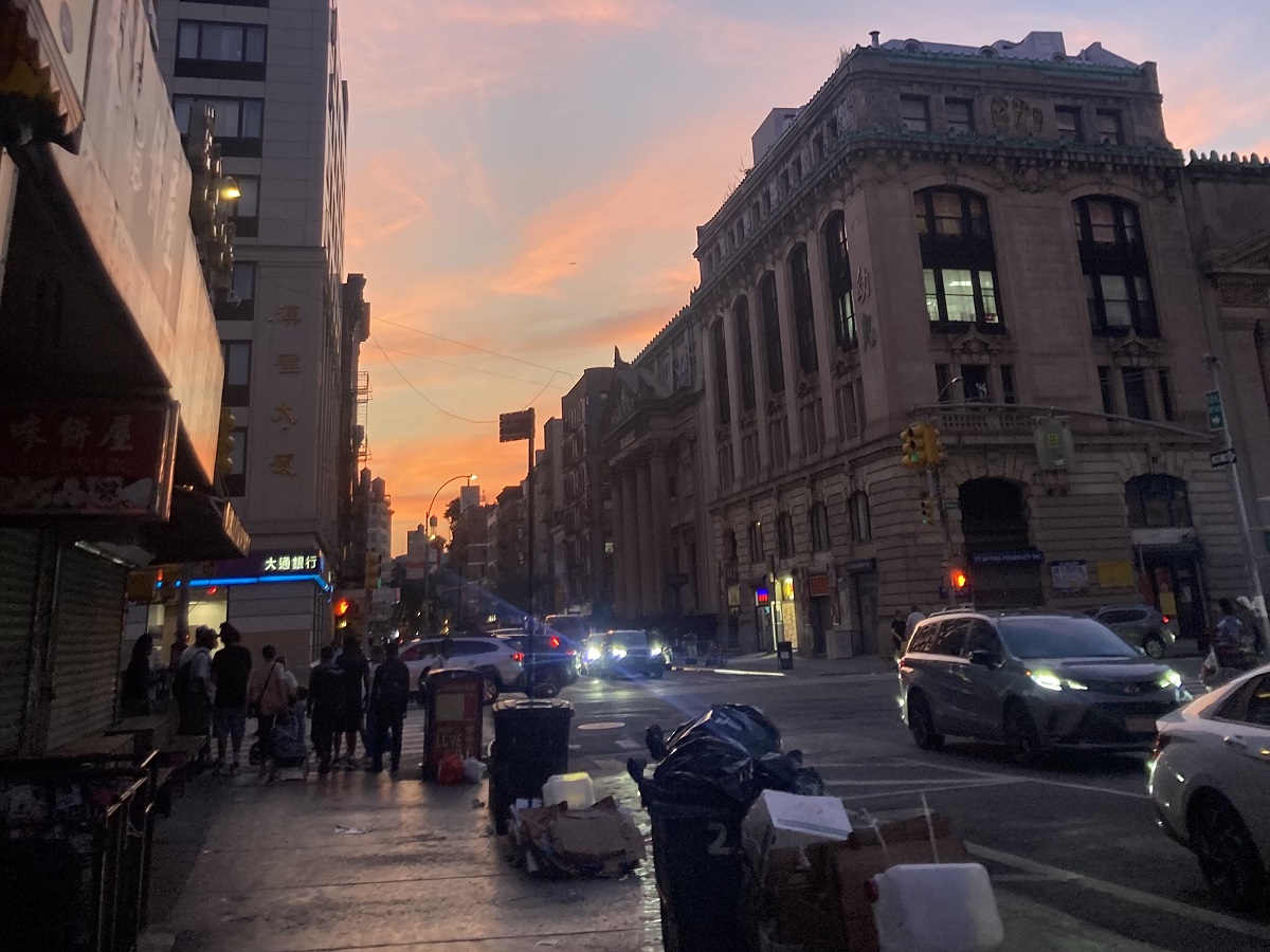 ニューヨークの夕焼け